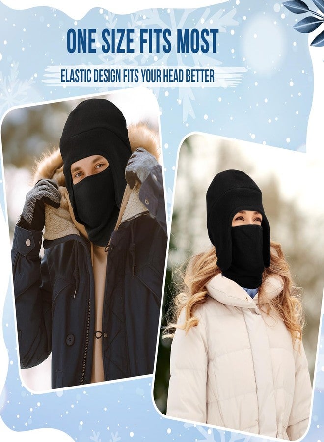 Chicingyou Winter Beanie and Mask for Men Warm 2-in-1 Hat Knit Thick Hat with Face Cover Removable Beanie(Black) - Image 3